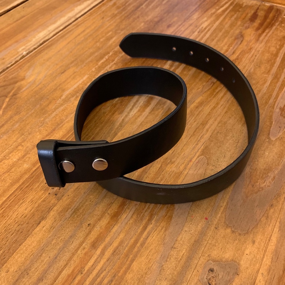 Black Belt Strap without Belt Buckle